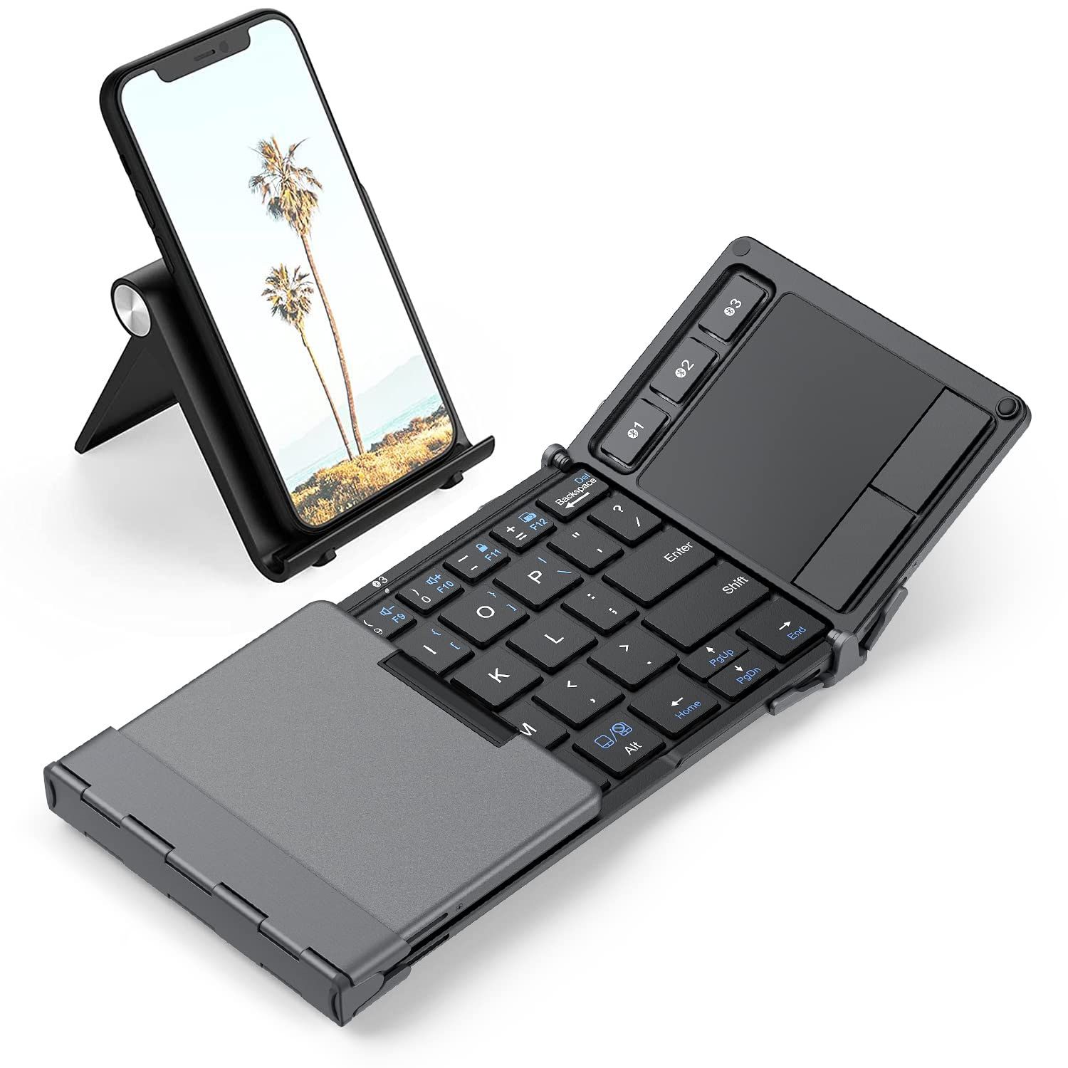 Compact Folding Wireless Keyboard & Touchpad